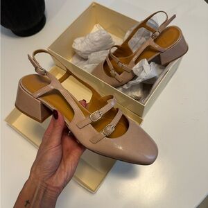 Brand new Sezane PAULA BABIES in polished nude
